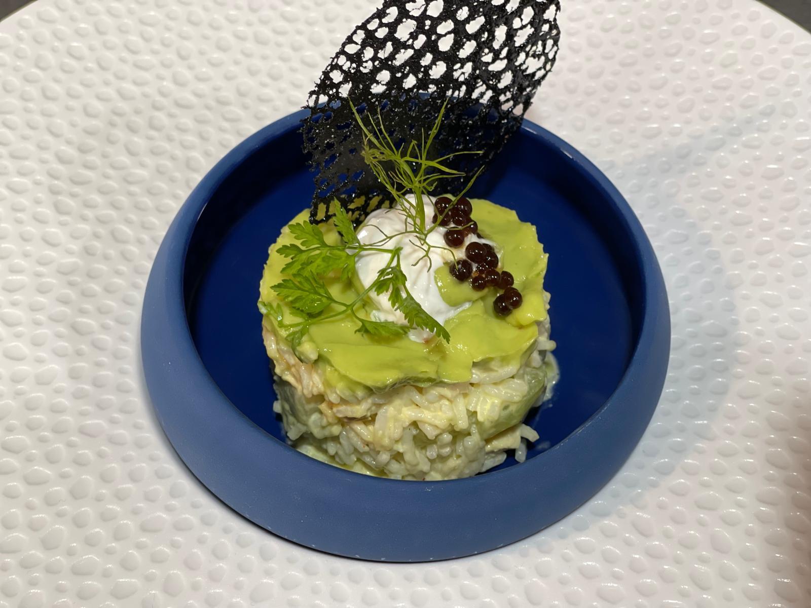 Risotto, avocat et caviar